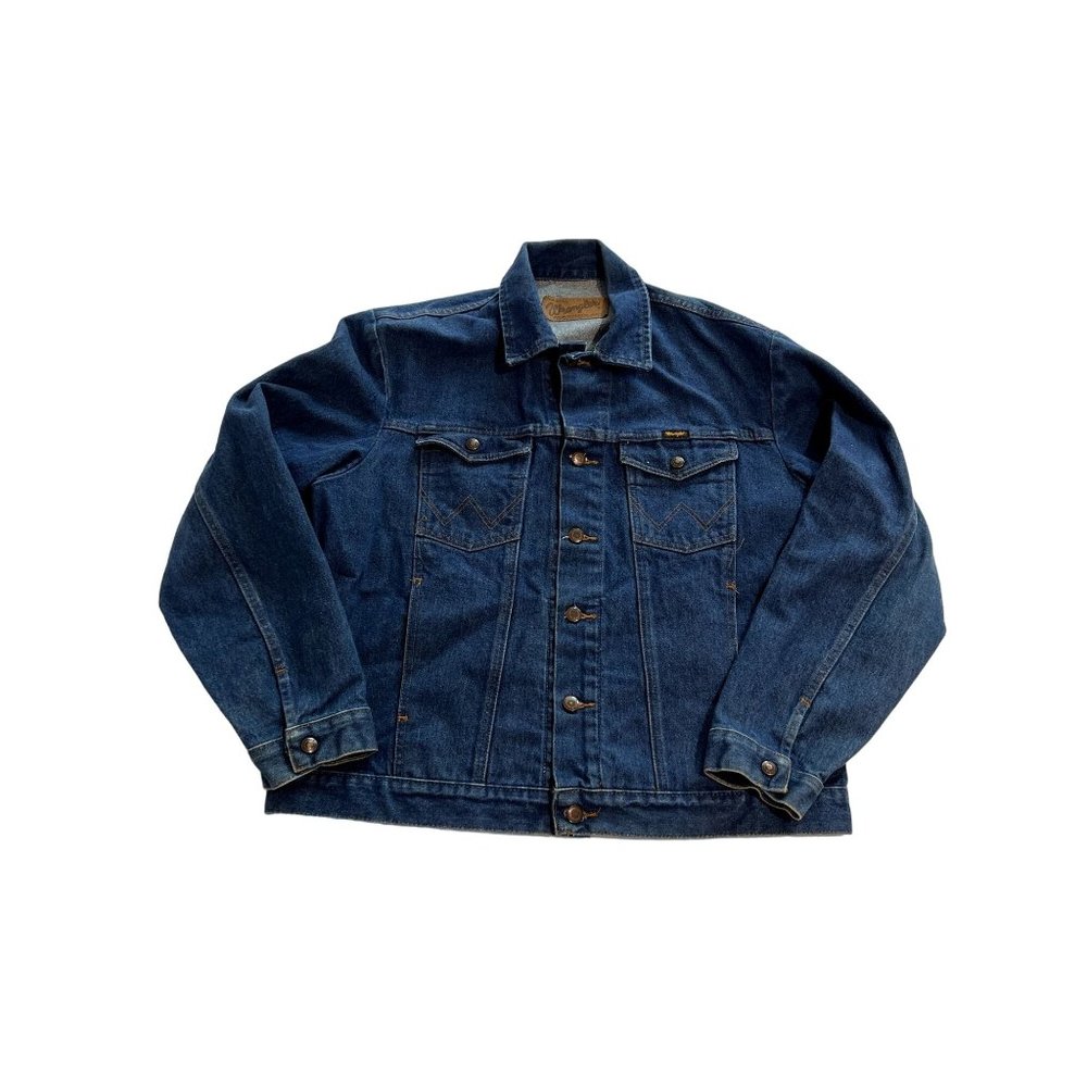 VINTAGE Wrangler Denim Trucker Jacket in Blue